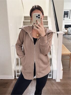 Varley Raleigh Zip-Through Sweat Sweatshirt DoubleSoft Jacket Retail $178